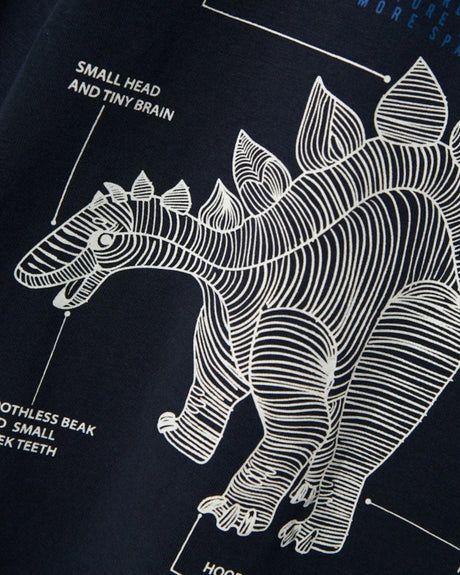 Navy - Dark Sapphire - Name it - Langærmet bluse - Dinosaur - 13239298