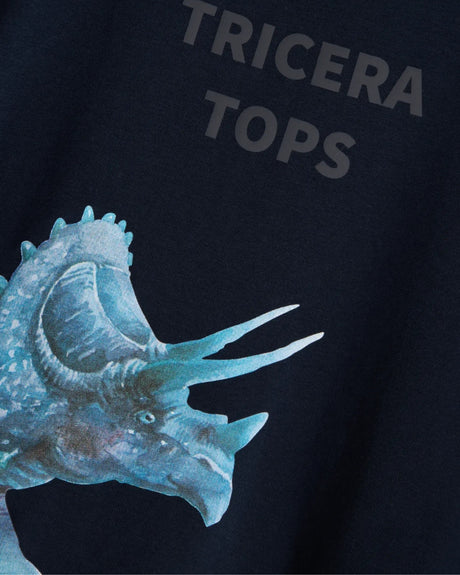 Navy - Dark Sapphire - Name it - langærmet bluse - dinosaurer - 13239300