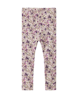 Cream / Lilla - Buttercream - Leggings - Name it - blomstermønster - 13239310