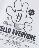 Hvid - Bright White - Name it - tshirt - motiv på ryggen - 13239600