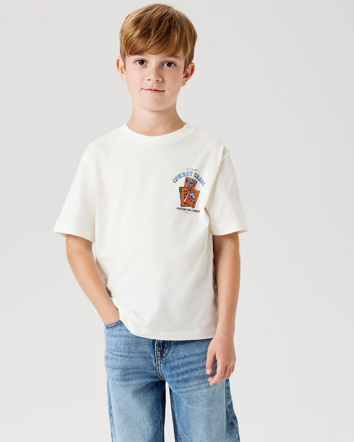 Hvid - Cloud dancer - Name it - tshirt - motiv på ryggen - 13239600