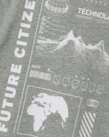 Grå - Grey Melange - Name it - tshirt - motiv på ryggen - 13239600