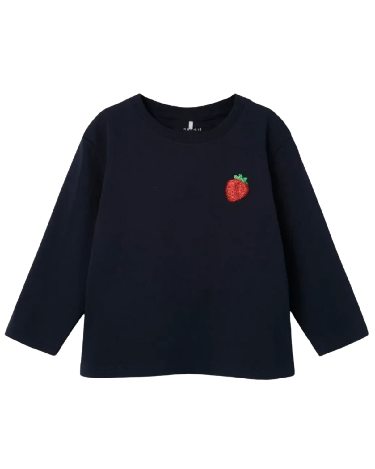 Navy - Dark Sapphire - Name it - langærmet - bluse - kirsebær - 13239726