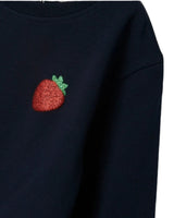 Navy - Dark Sapphire - Name it - langærmet - bluse - kirsebær - 13239726