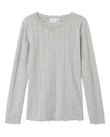 Grå - Grey Melange - name it - bluse - 13239780