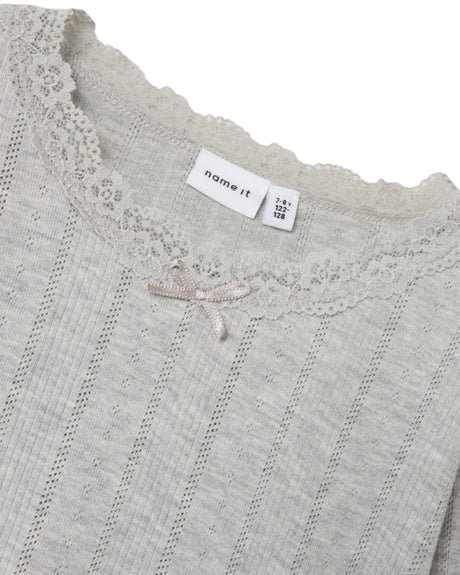 Grå - Grey Melange - name it - bluse - 13239780