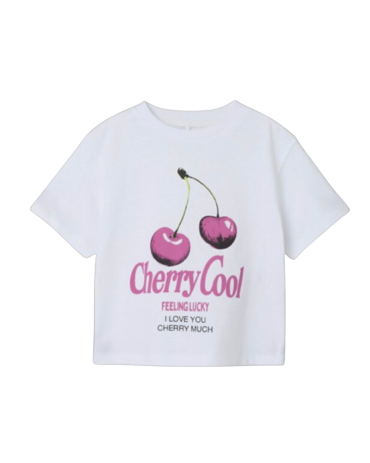 Hvid - Bright White - Name it - top - kirsebær - 13239829