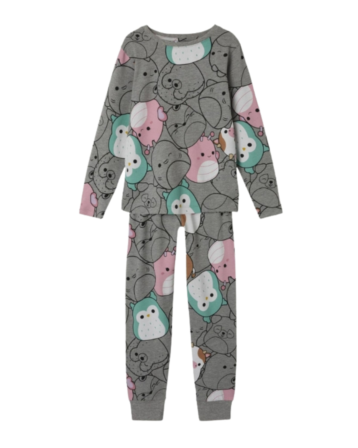 Grå - Grey Melange - Name it - nattøj - Squishmallows - 13239979