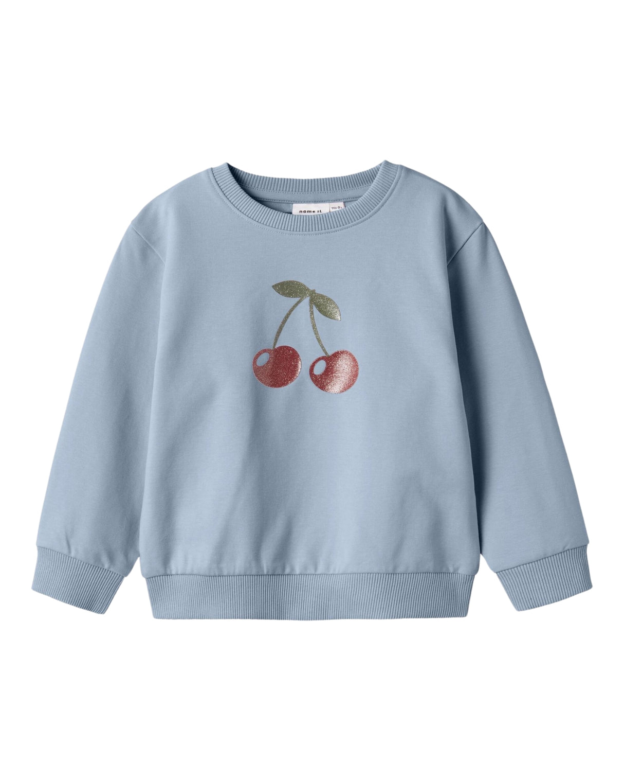 Lyseblå - Subdued Blue - Name it - Sweatshirt - kirsebær - 13239980