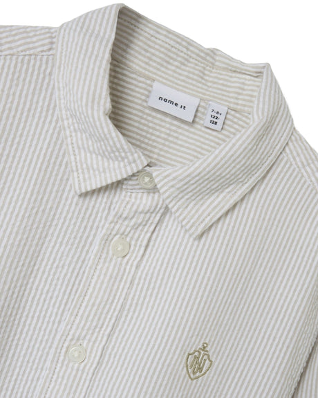 Sand - Pure Cashmere - Bright White - Name it - Skjorte - Striber - 13240536