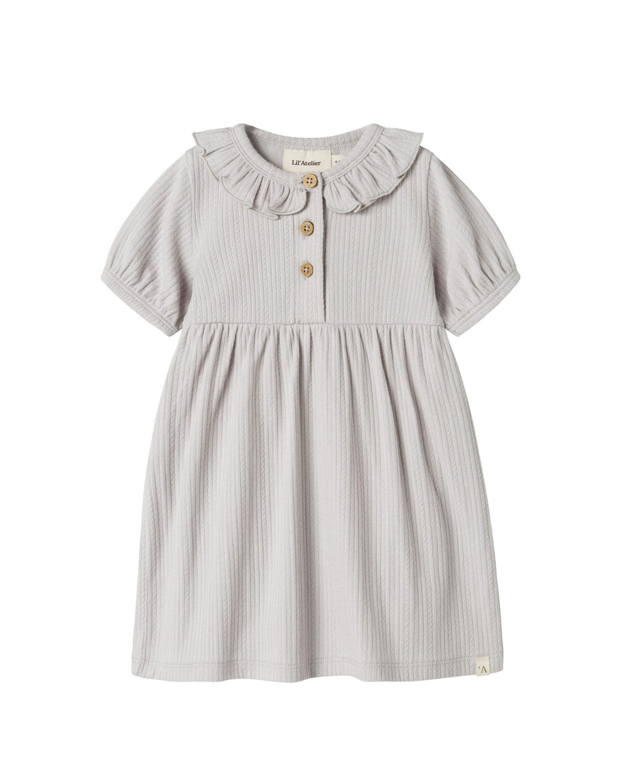 Blå - Vapor Blue - Lil'Atelier - Kjole - Rib - 13240772