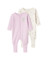 Purple - Grape Shake - Name it - Nightgowns (with zipper) - 2-pack - flowers - 13232742