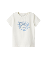 Hvid - Cloud Dancer - Name it - Bluse - "Flying Free" - Sommerfugle - 13240991