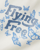 Hvid - Cloud Dancer - Name it - Bluse - "Flying Free" - Sommerfugle - 13240991