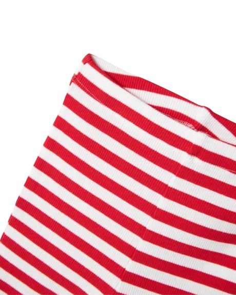 Rød/Hvid - Chinese Red - Name it - Stribet - Rib - Bukser - Vide ben - 13241053
