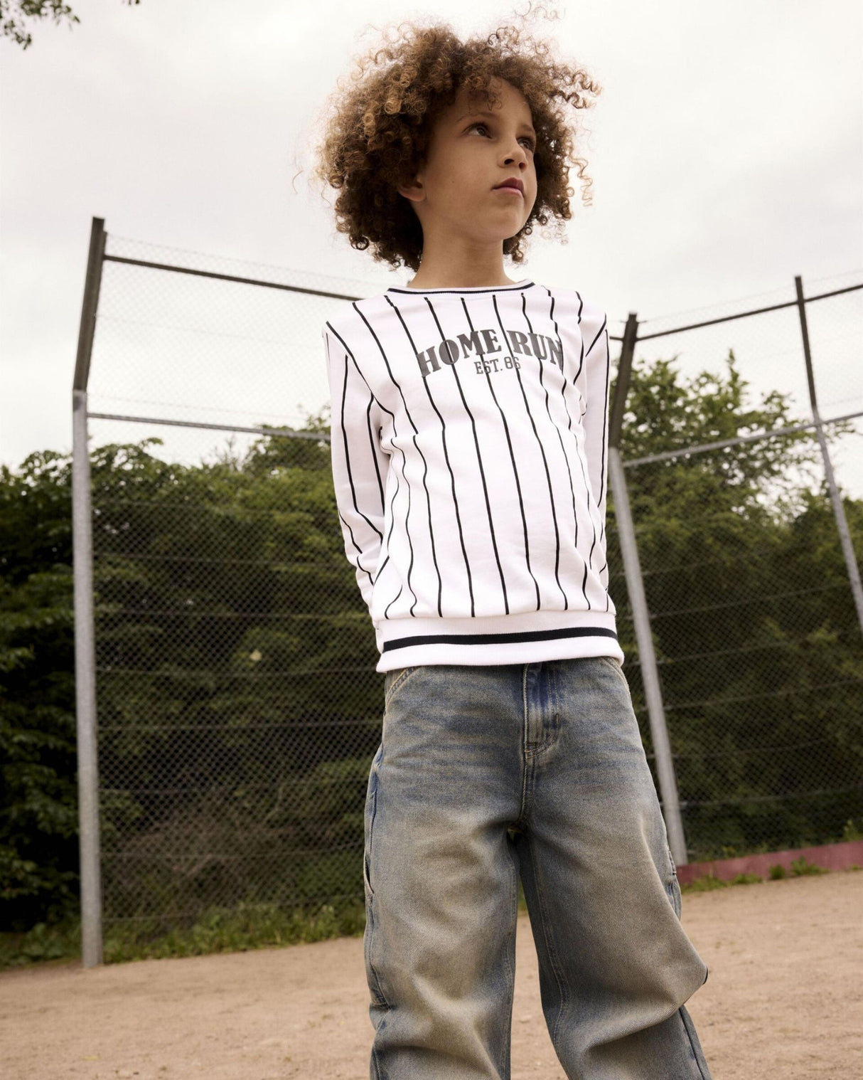 Hvid/Sort - Bright white - Name it - Sweatshirt - 13241069