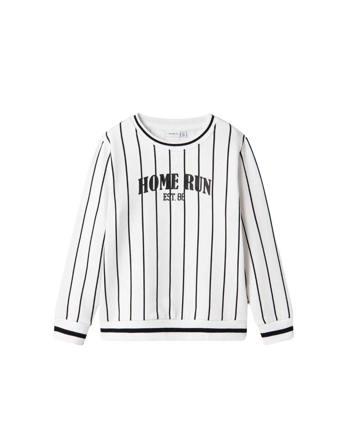 Hvid/Sort - Bright white - Name it - Sweatshirt - 13241069