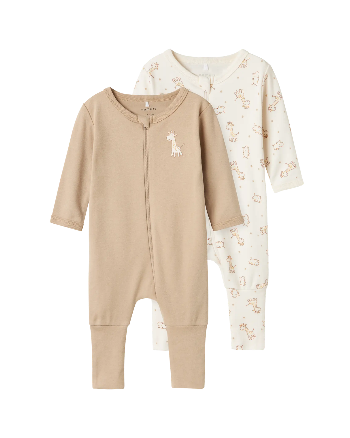 Sand - jet stream - Name it - Natdragter (med lynlås) - 2-pack - 13241732