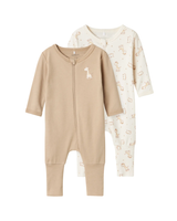 Sand - jet stream - Name it - Natdragter (med lynlås) - 2-pack - 13241732