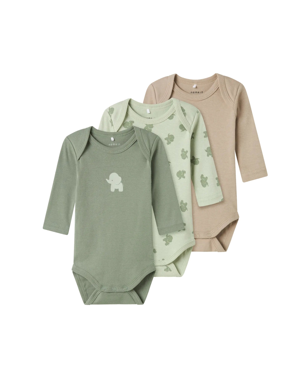 Grøn - Sea Foam - Name it - 3-pack - Bodystocking - 13242751