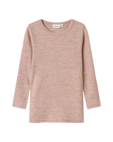 Lyserød - Shadow Gray - Name it - Uld bluse - Rib - 13242118