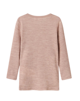 Lyserød - Shadow Gray - Name it - Uld bluse - Rib - 13242118
