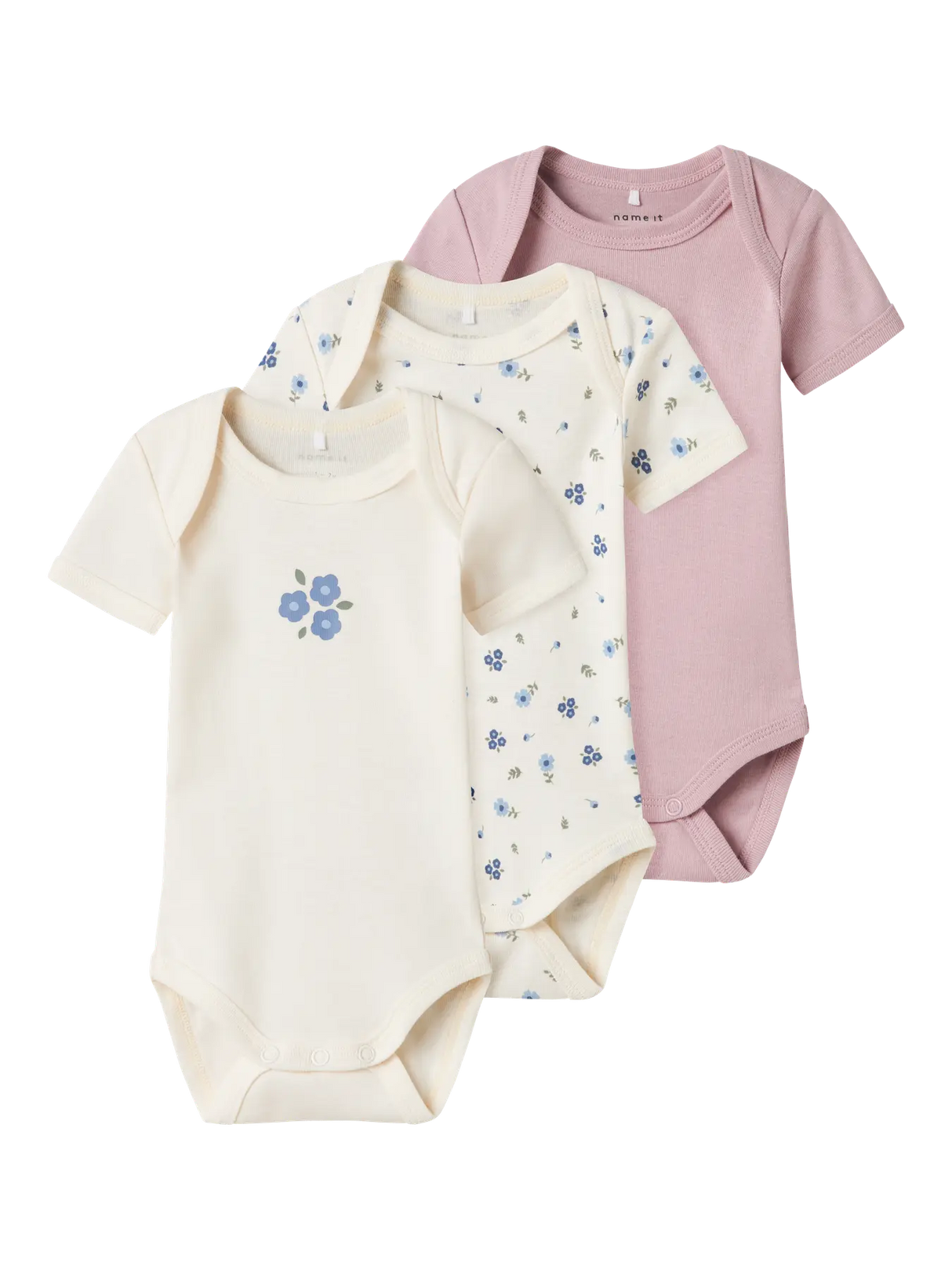 Offwhite - Jet Stream - Name it - 3pack  body - Blomster - 13242189