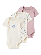 Offwhite - Jet Stream - Name it - 3pack  body - Blomster - 13242189