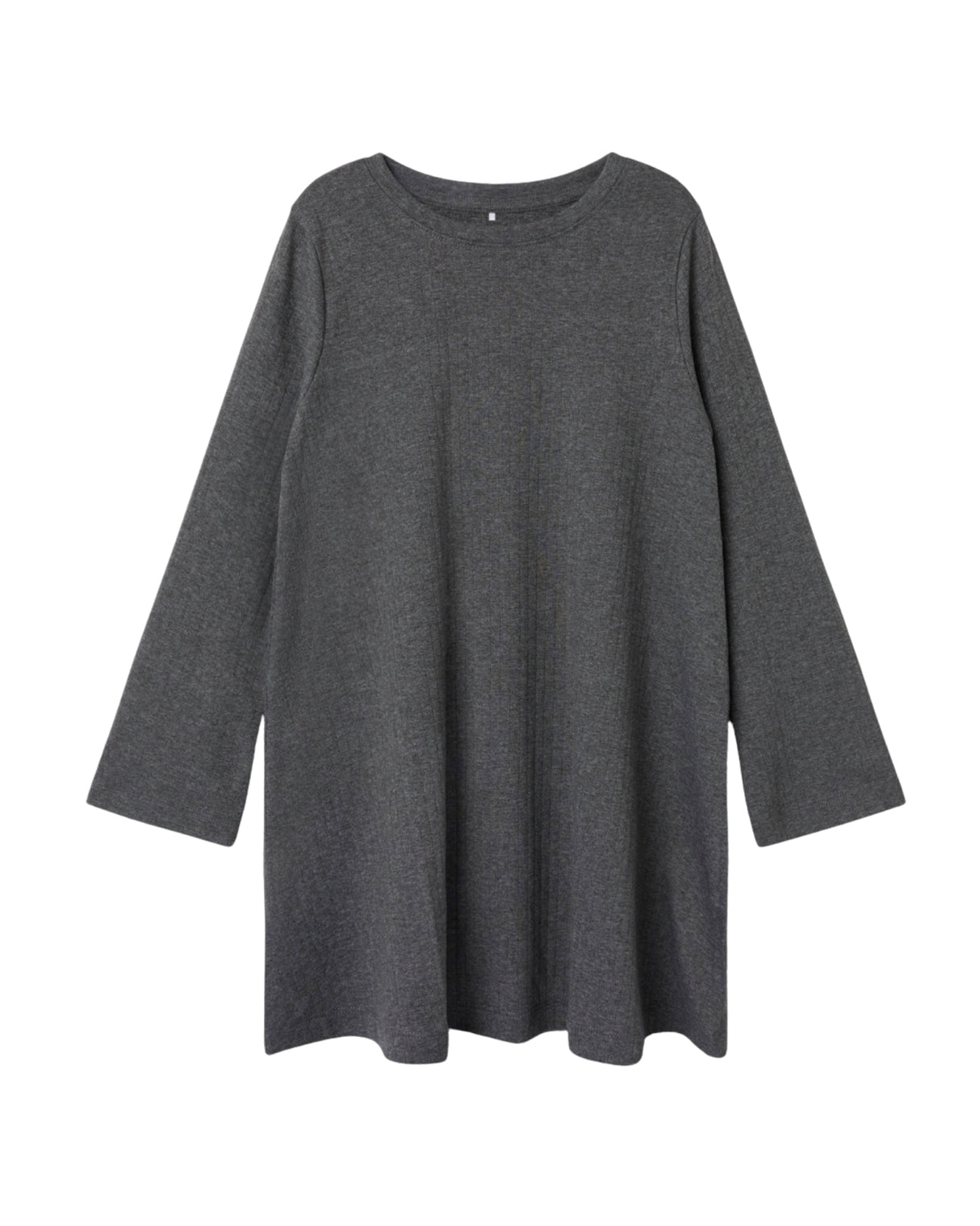 Grå - Dark Grey Melange - Name it - Kjole - rib - 13242380