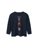 Blå - Dark Sapphire - Name it - T-shirt - "Super dude" - 13242434