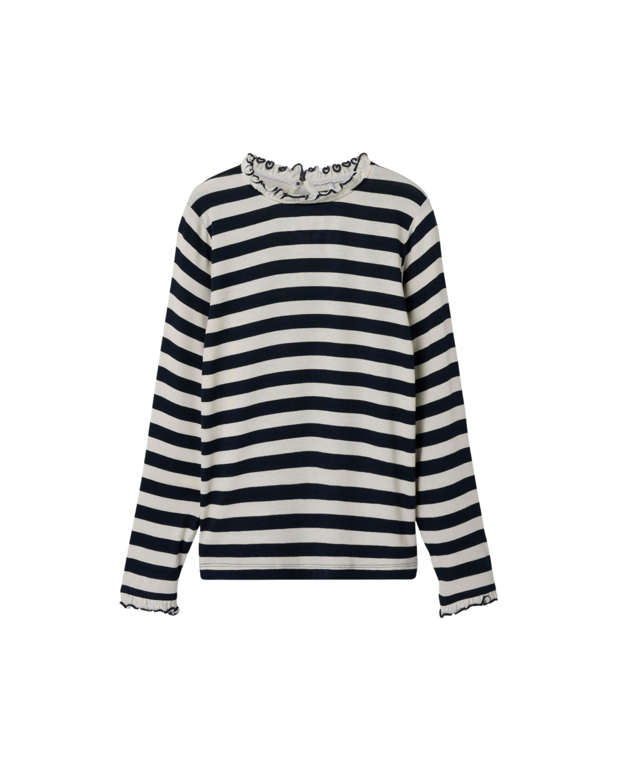 Mørkeblå/Hvid - Dark Sapphire - Name it - Bluse - Striber - 13242470