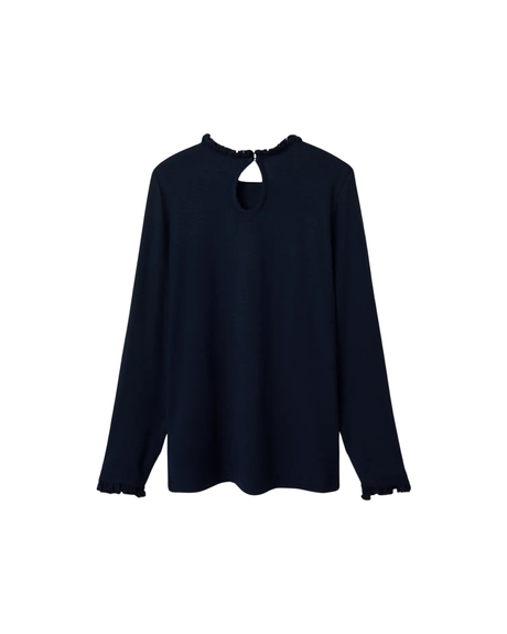 Mørkeblå/Hvid - Dark Sapphire - Name it - Bluse - Striber - 13242470