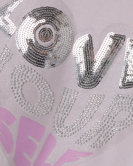 Lyserød - Orchid Hush - Name it - T-shirt - "Love your self" - 13242474