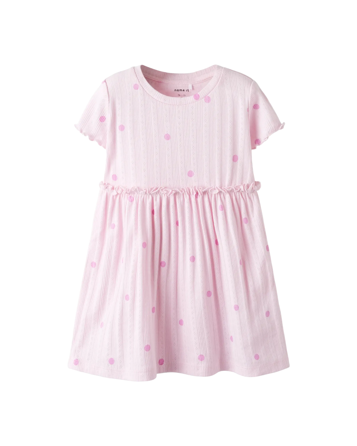 Lyserød - Parfait Pink - Name it - Kjole - Prikker - 13242597