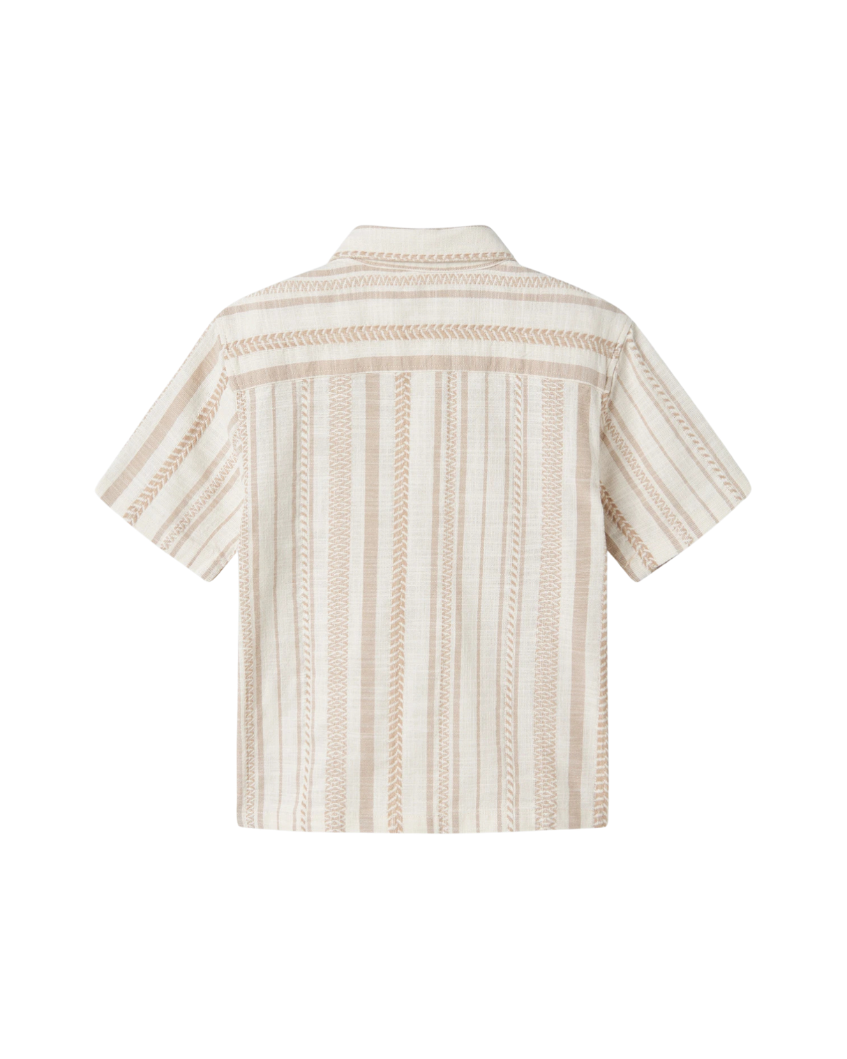 Hvid - Bleached Sand - Name it - Kortærmet Skjorte - 13242682