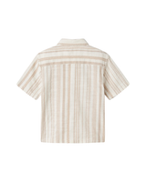 Hvid - Bleached Sand - Name it - Kortærmet Skjorte - 13242682