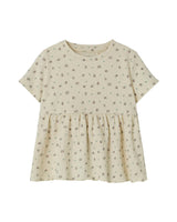 Offwhite - Bleached Sand - Name it - T-shirt - Blomster - 13243226