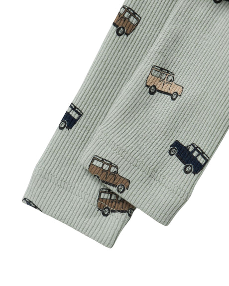 Grøn - Aqua Gray - Name it - Leggings - Rib - Biler - 13242923