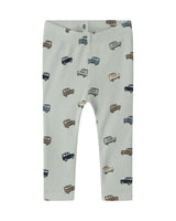 Grøn - Aqua Gray - Name it - Leggings - Rib - Biler - 13242923
