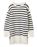 Hvid - cloud dancer -  Name it - lang striktrøje med striber - 13243866