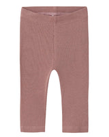 Gammel rosa - twilight mauve - Name it - rib leggings -13243926