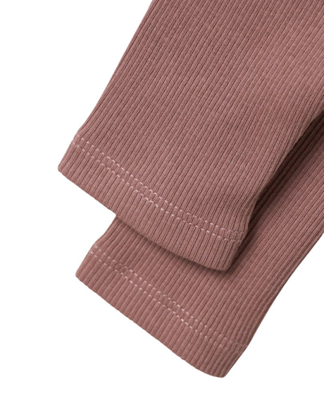 Gammel rosa - twilight mauve - Name it - rib leggings -13243926