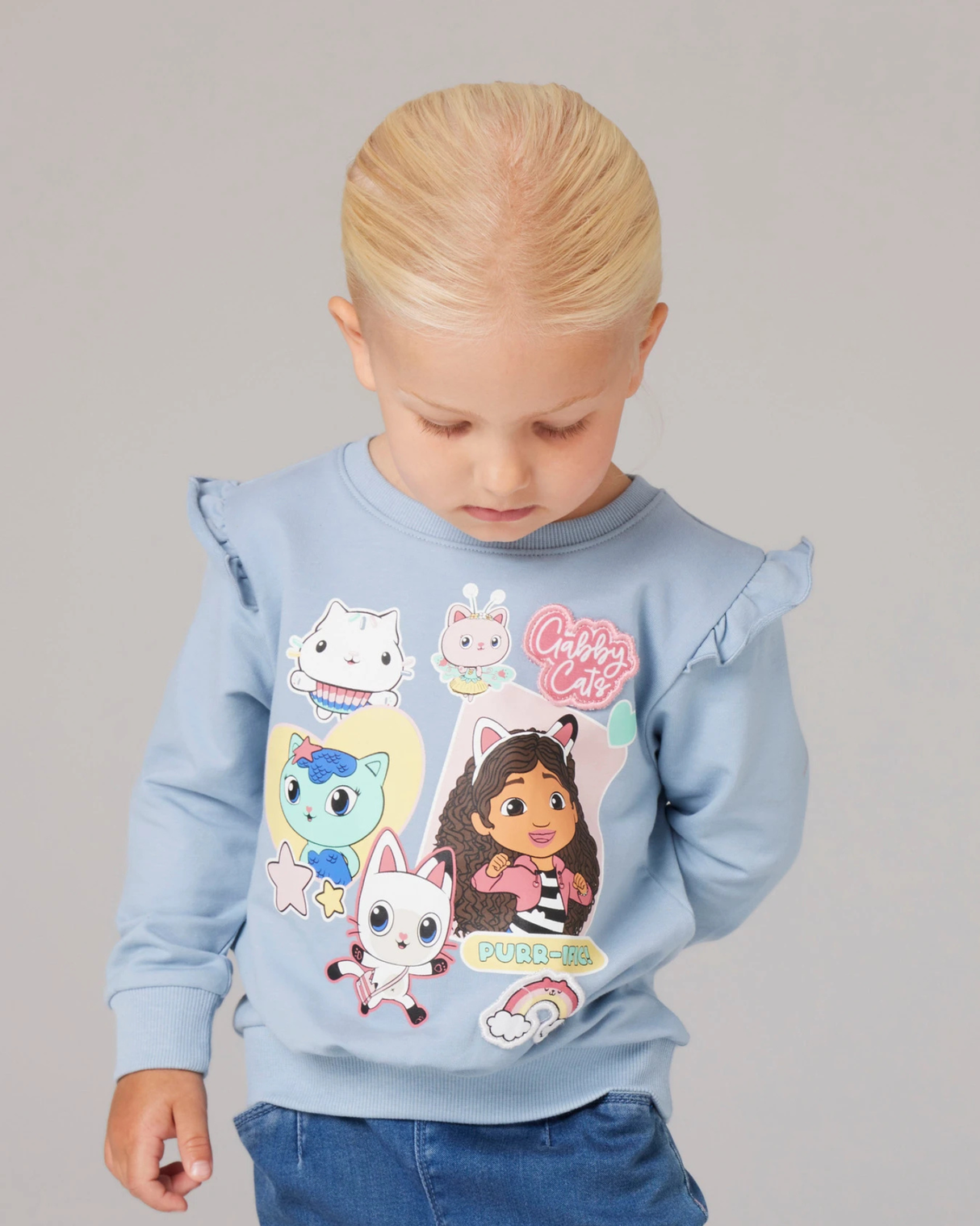 Lyseblå - Dusty blue - Name it - Sweatshirt - Gabby's Dollhouse - 13244907