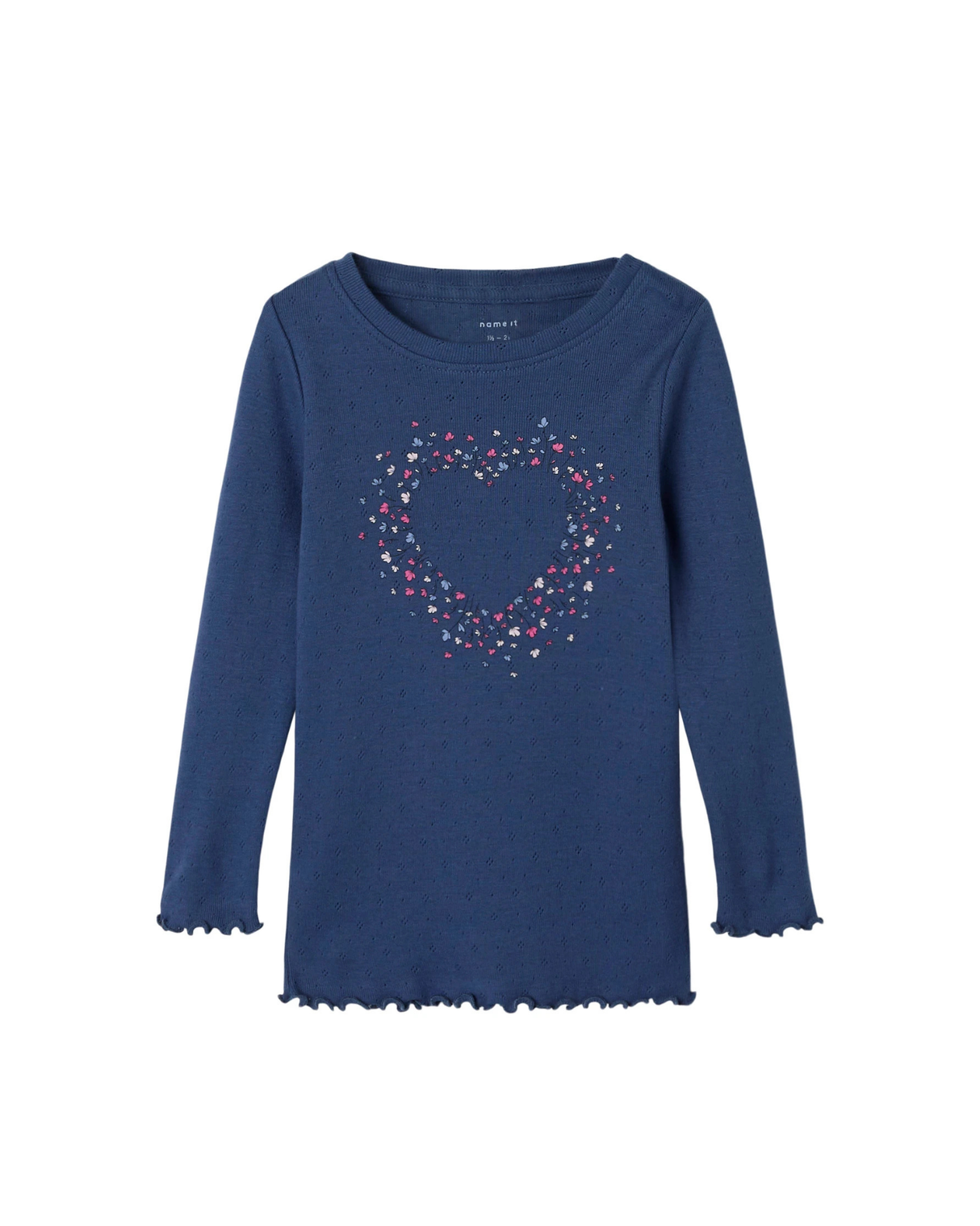 Blå - Blue Indigo - Name it - Bluse - Hjerte - 13244962