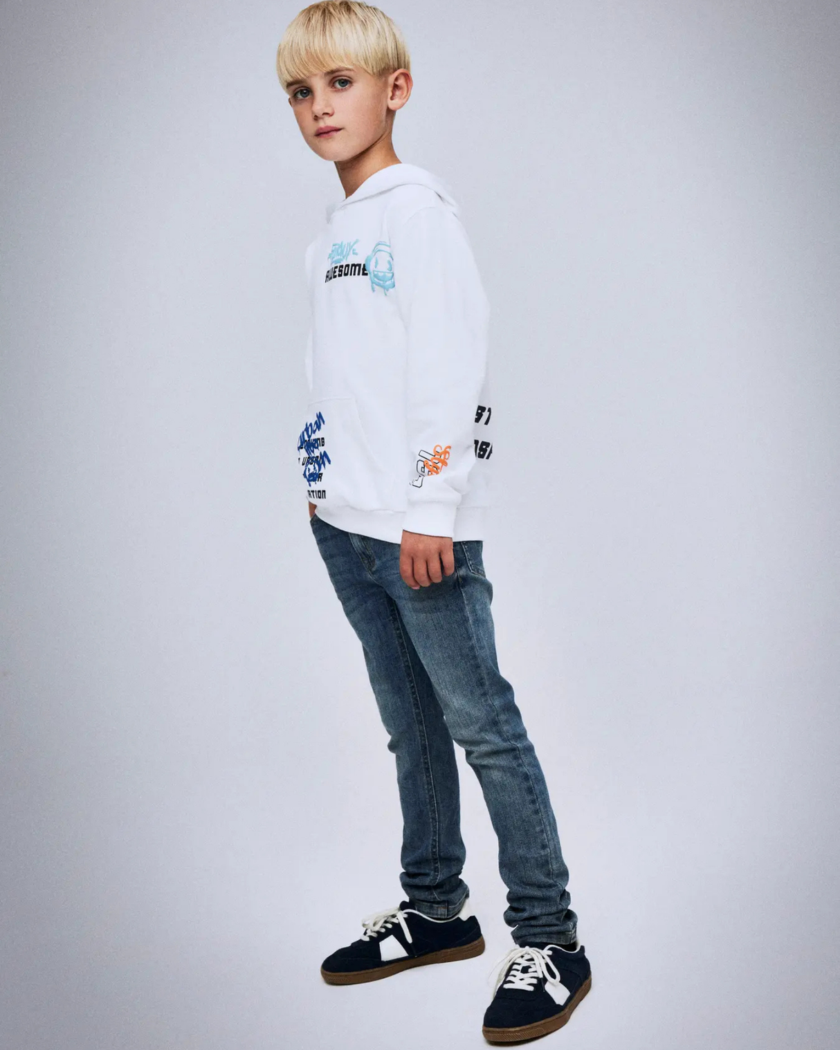 Hvid - Bright White - Name it - Hoodie - 13245493