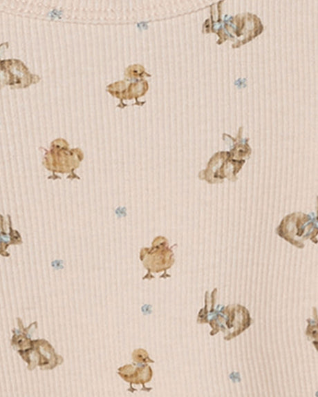 Lyserød - Morganite - Lil'Atelier - T-shirt - Kaniner/Ællinger - Blonde - Rib - 13246097