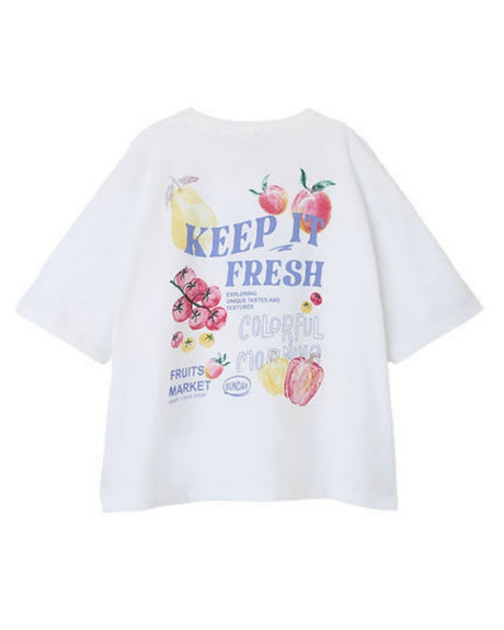 Hvid - Bright White - Name it - Fresh & Organic - t-shirt - 13246213