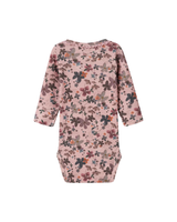 Lyserød - Burnished Liliac - Name it - Bodystocking - Blomster - 13246495