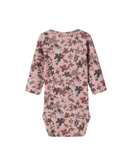 Lyserød - Burnished Liliac - Name it - Bodystocking - Blomster - 13246495