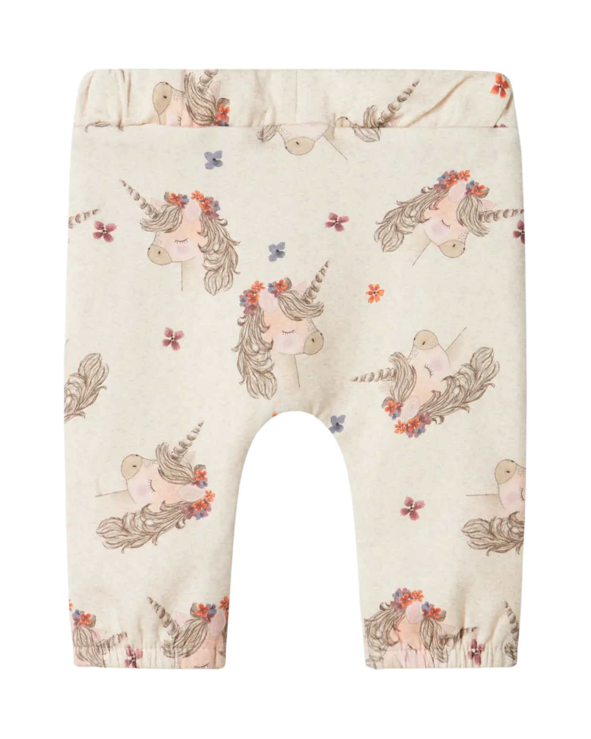 Grå - Peyote Melange - name it -  Sweatbukser - med Enhjørning - 13246502